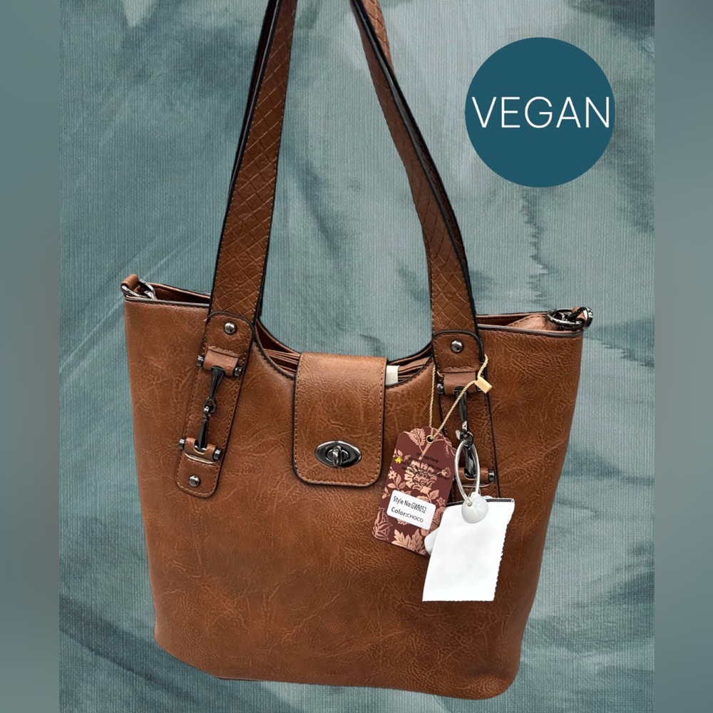 Sam & Hadley Vegan Leather Shoulder Bag